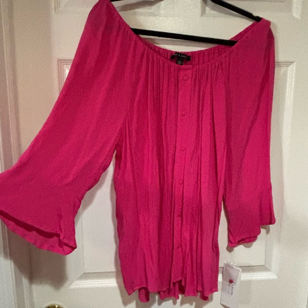 Zac & Rachel Women’s Off-Shoulder Pink Blouse